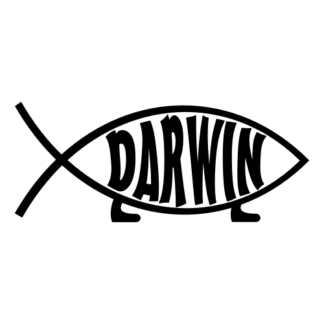 Darwin Fish Decal (Black)
